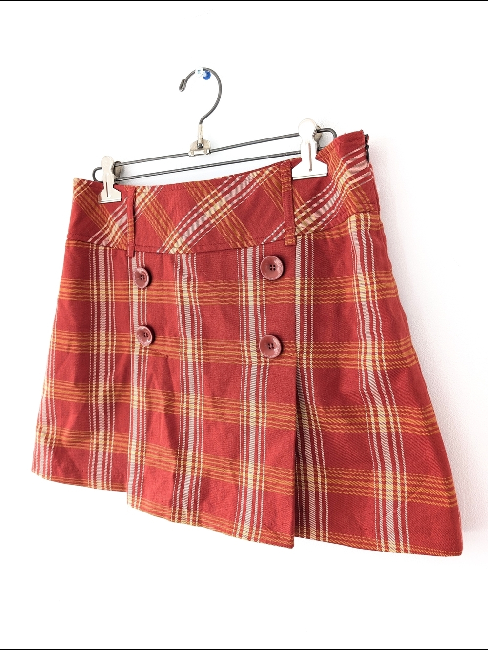 Y2K Plaid Pleated Mini Skirt West Coast Connection Preppy Chic ~ Size 5